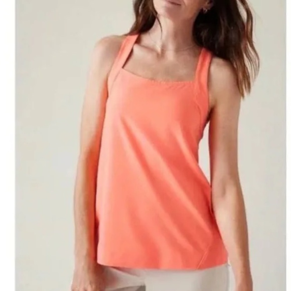 Athleta Arrival Tank Sunset Glow / Orange Small NWT